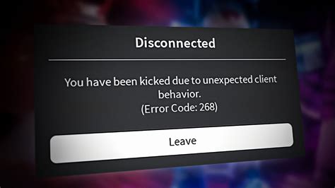 Unexpected client error roblox.  Oct 27, 2024 · Roblox Error Code 268 usually r...