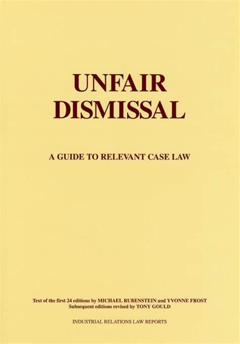 Unfair dismissal a guide to relevant case law. - Kafka y la muneca viajera / kafka and the traveling doll (las tres edades / the three ages).