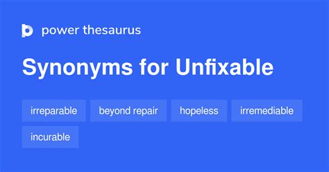 Unfixable Synonyms and Unfixable Anton…