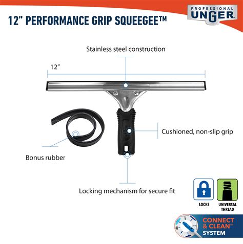 Unger professional performance grip window squeegee