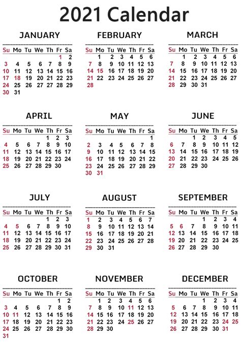 Unh 2021 Calendar