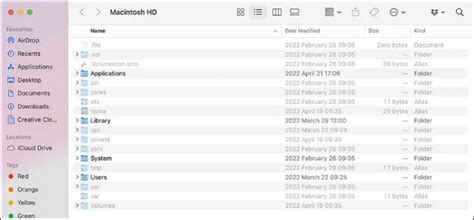 Unhide folders in mac