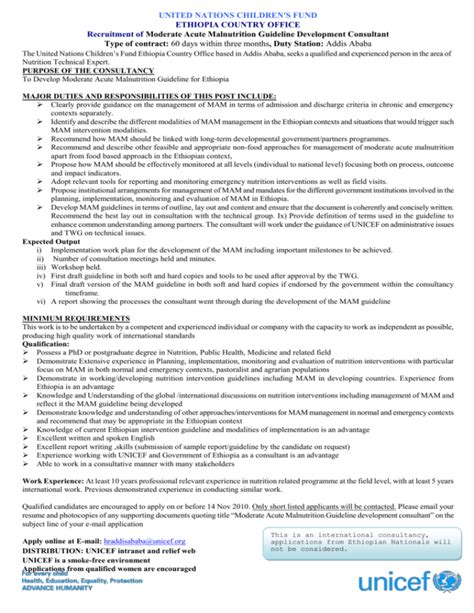 Unicef current vacancies in ethiopia.  Description for Internal Candida...