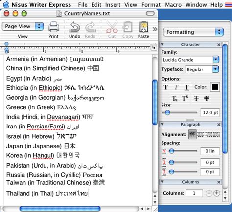 Unicode And Multilingual Editors And Word Processors For Mac Os X