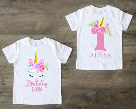 Unicorn Birthday Shirt Template