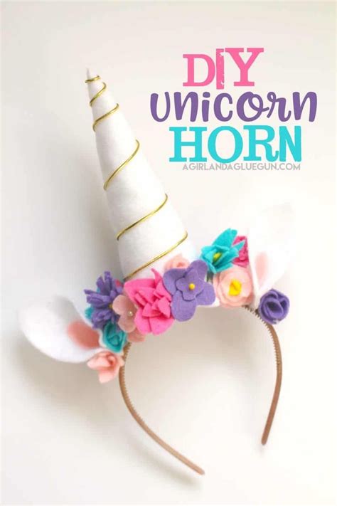 Unicorn Headband Tutorial with Free Pattern Horn, Unicorn headband and Unicorns