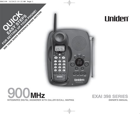 Uniden Telephone Manual User Guide