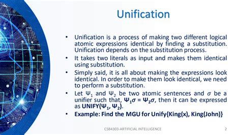 Unification in Artificial intelligence tutorialforbeginner.com