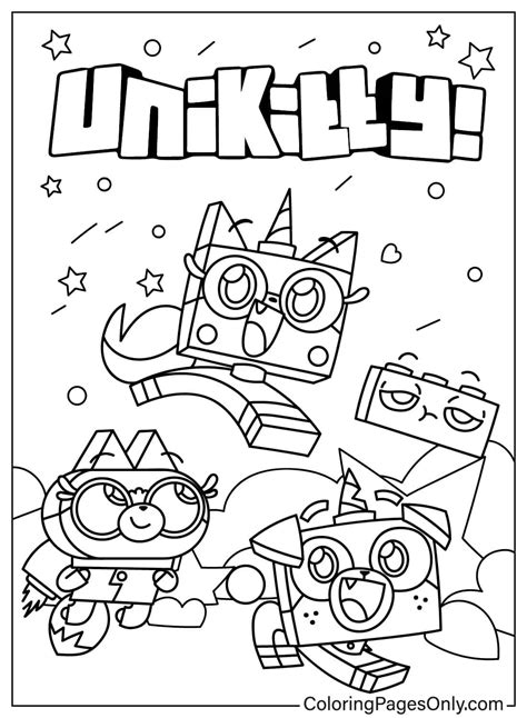 Unikitty Coloring Page