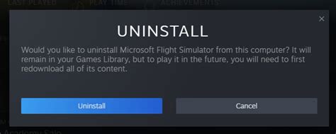 Uninstall microsoft flight simulator 2020 steam.  Feb 27, 2026 · My google-fu led me...