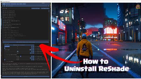 Uninstalling reshade. dxgi.dll is all you need to remove to stop reshade from working. If you just dumped files into your game folder and dont know which thats your fault. If you used the installer, then run it again, it gives you the option to unistall. 