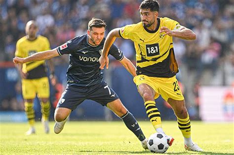 Union wins despite Aaronson sending off in Bundesliga. Dortmund held 1-1 again by Bochum