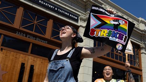 Unionized Starbucks in Encinitas joins Pride Month strikes