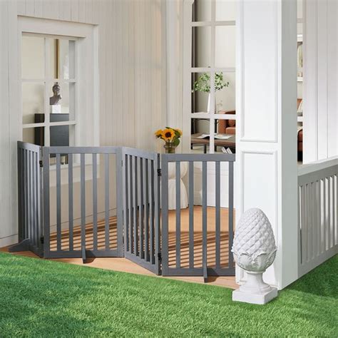 Unipaws 4 Panel Free Standing Dog Gate - Chewy