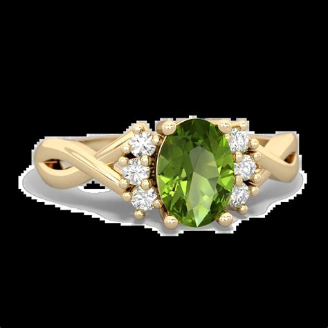 Unique Peridot Rings in 14K Gold - JewelsForMe.com