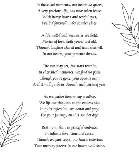 Unique funeral poems.  Here, we&rsquo;ve pulled together a list of over 40 of the best funer...