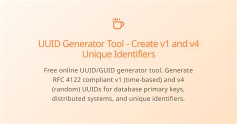 Unique id generator.  Generate secure, random UUID v4 (RFC 4122) onlin...