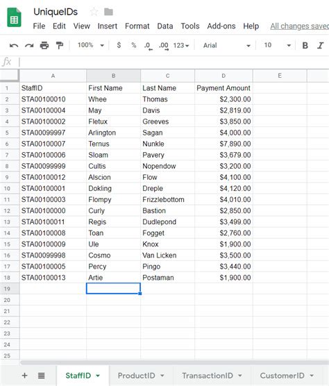 Unique id google sheets.  Utilities is a helpful class within Google App Scripts...