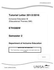 Unisa tutorial letter eth306w exam guide. - Power system analysis and design solutions manual.