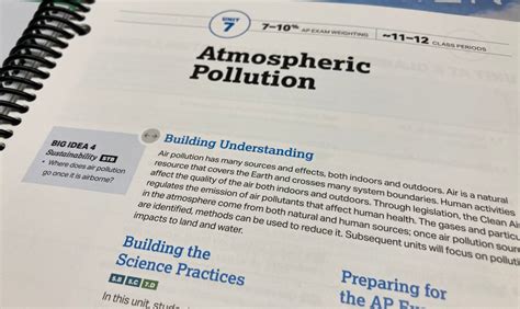 Unit 1 AP® Environmental Science Resources Teaching AP® Science