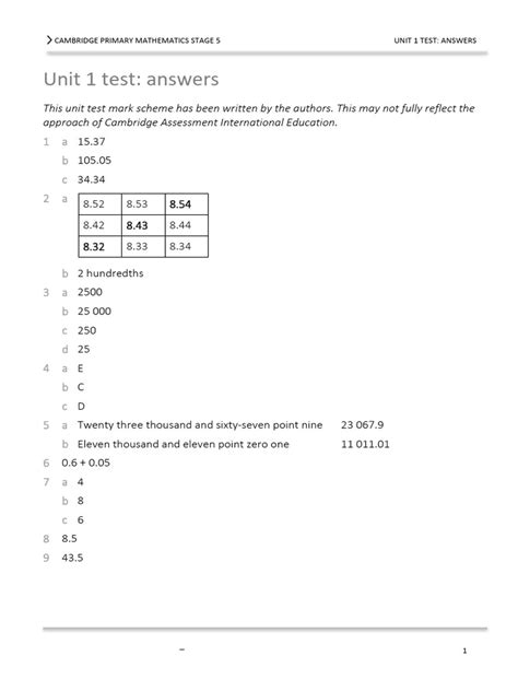Unit 1 test answers. .  ...