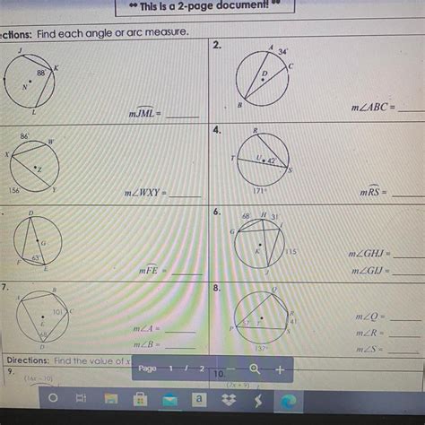 Unit 10 Circles Homework 5 Inscribed Angles Answer Key Honors