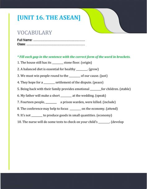 Unit 16. word form Interactive worksheet