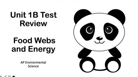 Unit 1B APES Food Webs and Energy Review AP Environmental Science