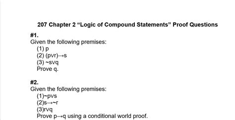 Unit 2 logic and proof homework 2 compound statements. Things To Know About Unit 2 logic and proof homework 2 compound statements. 