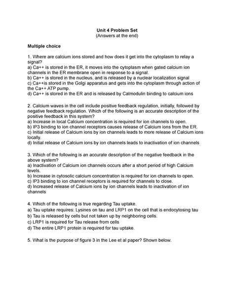 Unit 4 Problem Page