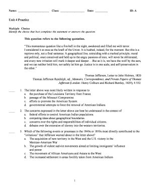 Unit 4 apush mcq practice. In the early 19th century, mounting hostilities between France and Great Britain caused a war that threatened American interests abroad. When both nations violated American neutrality, the US attempted to use economic coercion to force both nations to respect shippers' rights. Who passed the Embargo Act, which banned American international ... 