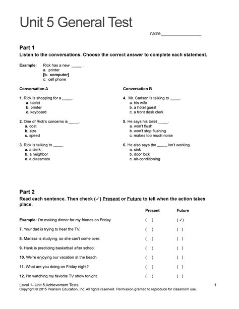 Unit 5 Test Name PDF