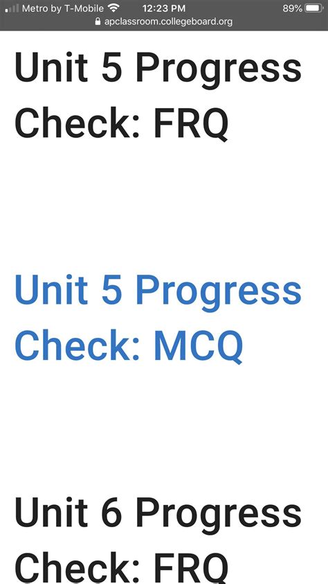 Unit 5 progress check mcq ap lit. Unit 3 & 4 Exam. Start studying Unit 5 Progress Check: MCQ. Review for Unit 5 Summative MCQ + FRQ. AP Program AP Biology HomeAssessmentsProgress … 