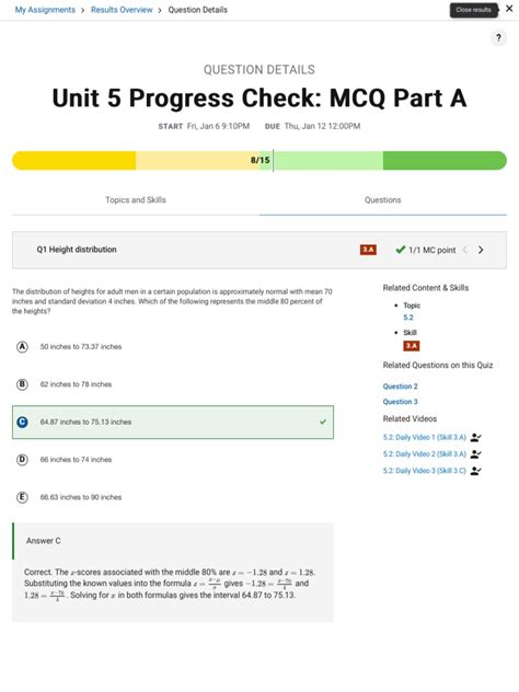 Unit 5 Progress Check: MCQ Part A Submit х (10 11 12 < 10 of 12 &g