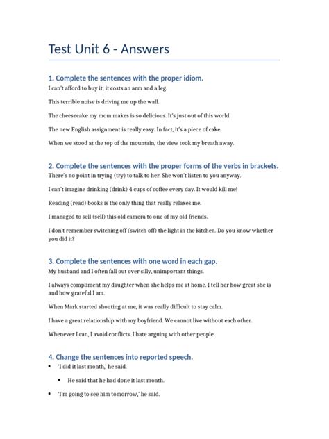 Unit 6 Answers Springboard