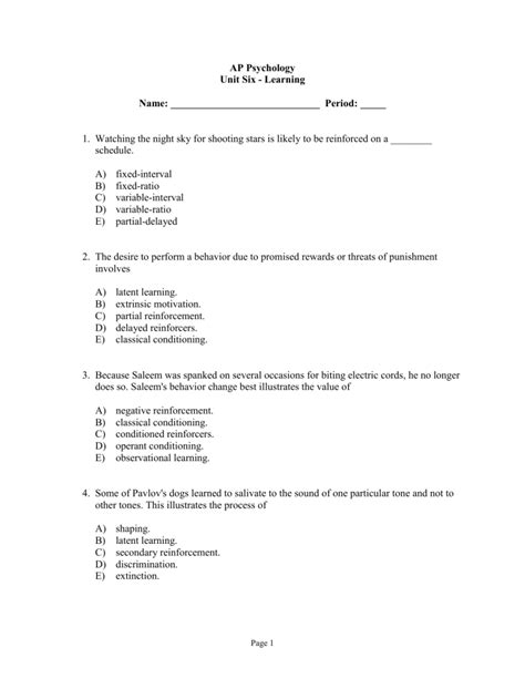Unit 6 ap psychology practice test. AP Psychology - Test Prep Resources. This thread will provide a list of valuable resources (both free & paid) that will help you in getting a 5 on your AP Psych test. If there are resources not listed here that you think should, please do share in the comments and I will update the list as needed. This list will be an aggregate of resources I ... 