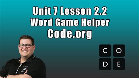 Unit 7 Lesson 2.2 Word Game Helper YouTube