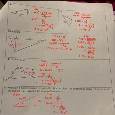 Unit 7 right triangles and trigonometry homework 5. Geometry questions and answers. Name: Cayce Date: Per: Unit 8: Right Triangles & Trigonometry Homework 4: Trigonometric Ratios & Finding Missing Sides SOH CAH TOA ** This is a 2-page document! ** 1. 48/50 Р sin R = Directions: Give each trig ratio as a fraction in simplest form. 14/50 48 sin Q = 48150 cos 14/48 tan Q = Q 14150 14 . 