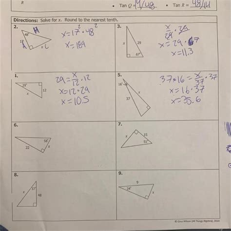 Unit 8 Right Triangles And Trigonometry Key trigonometry practice