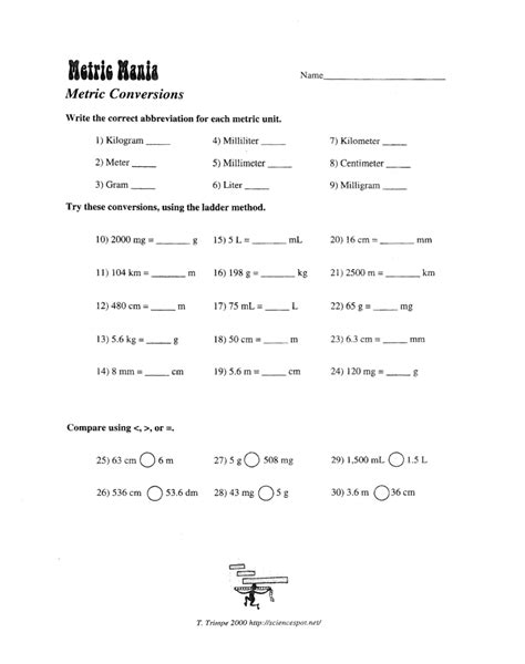Unit Conversion Worksheet Pdf Unique Metric Prefix Worksheet Modaklik