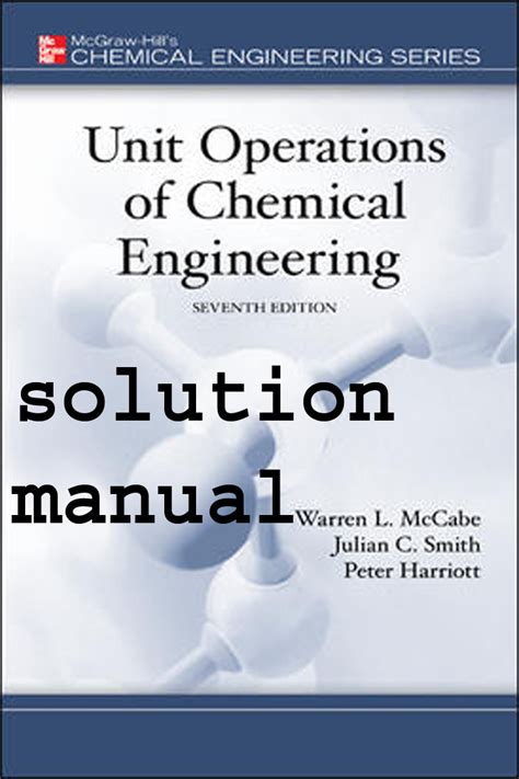 Unit operations in chemical engineering solutions manual. - Kawasaki jet js 550 service handbuch.