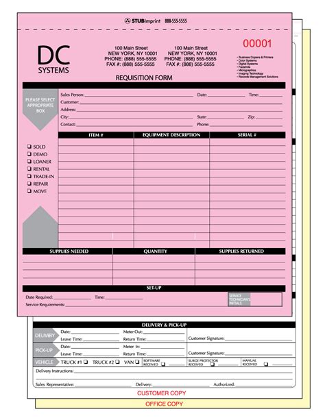 Unit set forms printing for all types of industries at Short Run Forms