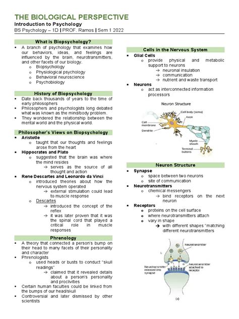 Unit1 (2).pdf - Biopsychology/UPSYHTC-102 - Notes - Teachmint