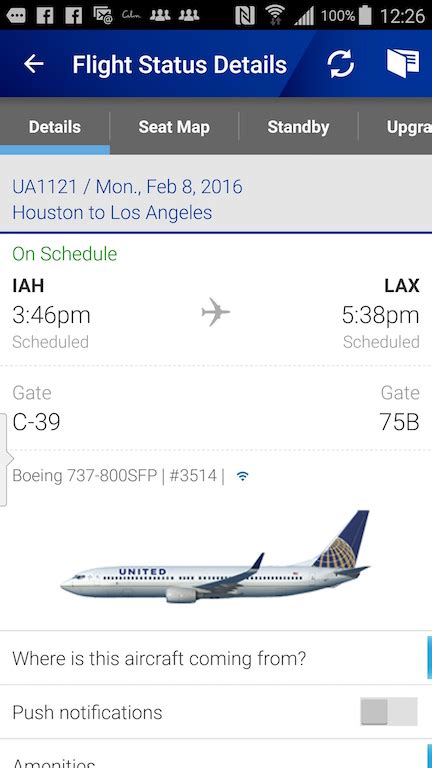 United Airlines flight UA 3754 schedule.