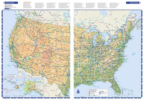 United States Atlas Road Map Compas