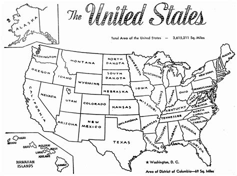 United States Map Color Page