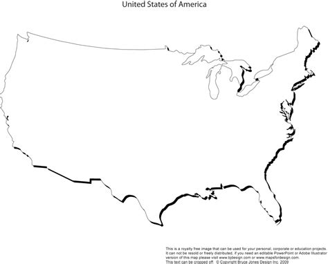 United States Map Without Names - Map - deritszalkmaar.nl