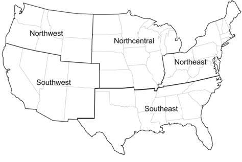 United States regions sampled in this study. Download Scientific Diagram