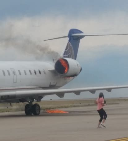 United plane catches fire on takeoff from Denver International Airport
