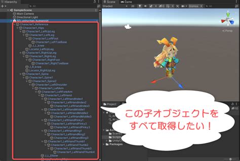 Unityの子要素の取得順番 生存日記